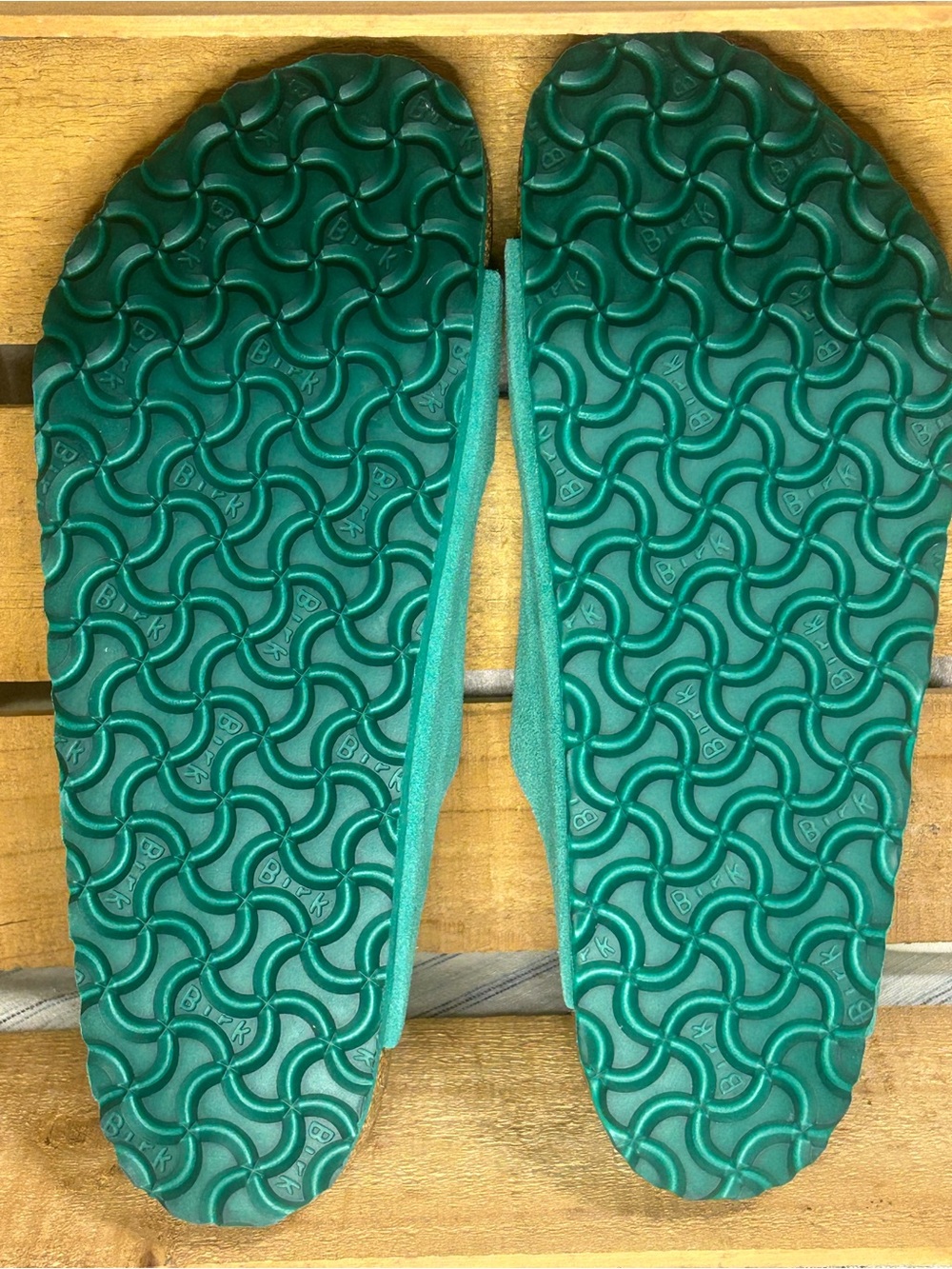 TURQUOISE BIRKENSTOCK SANDALS - Picture 3 of 4